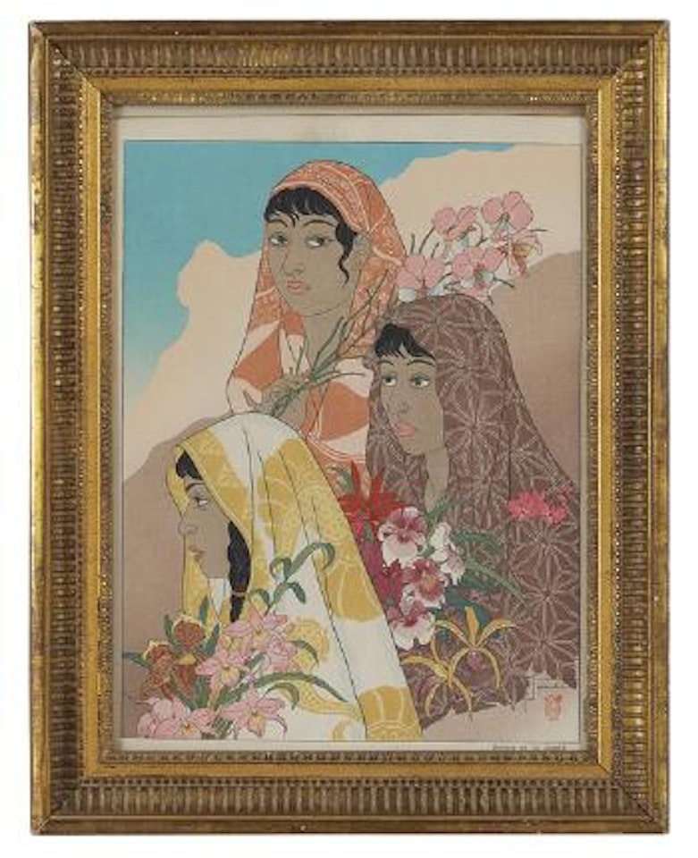 Retour de la Jungel - Tondano: Celebes; La Nouvelle Robe - Metalanim, Penabe by Paul Jacoulet