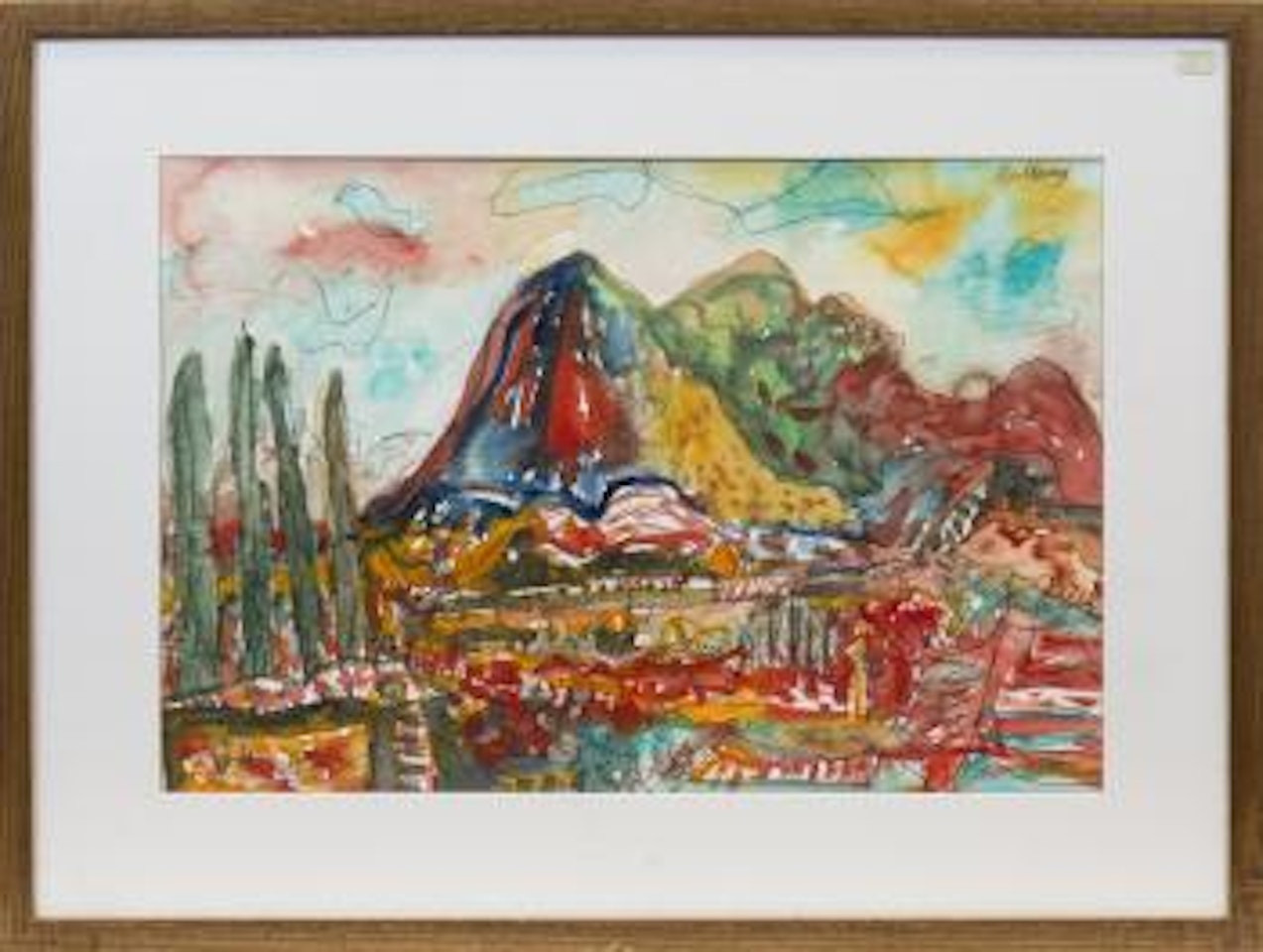 Mountainous landscape by John Bellany