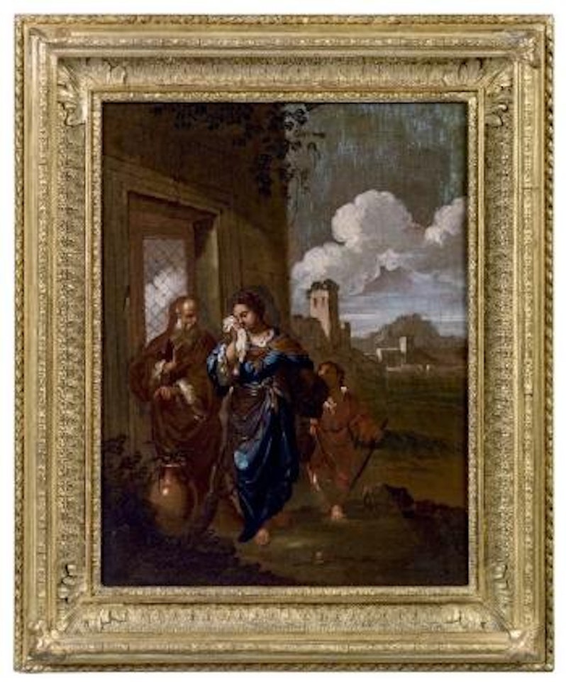 Agar et Ismaël chassés par Abraham by Theodor Helmbreker