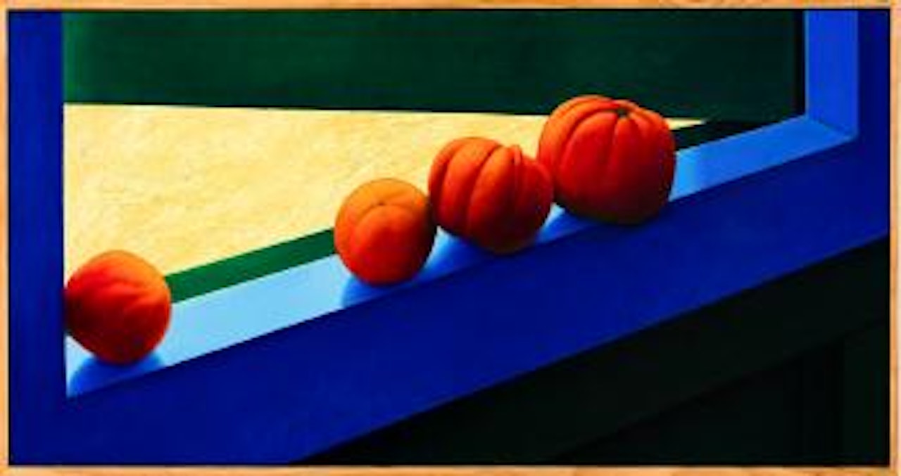 Tangelos on a Window Ledge by Michael Smither