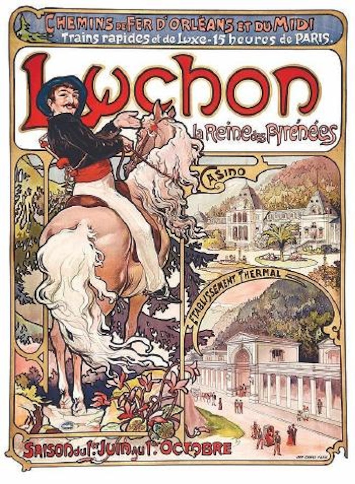 Luchon - La Reine des Pyrénées by Alphonse Mucha