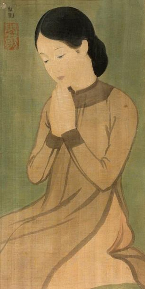 Jeune femme agenouillée by Mai Trung Thu