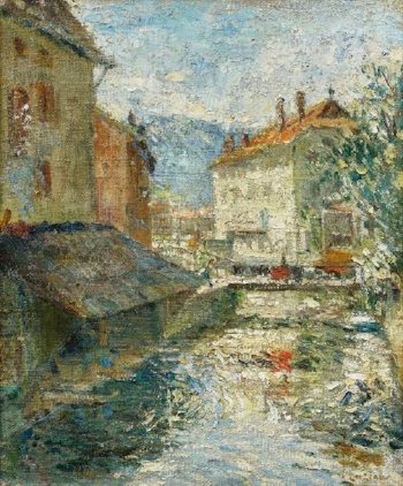 Pont sur la rivière by Gustave Loiseau