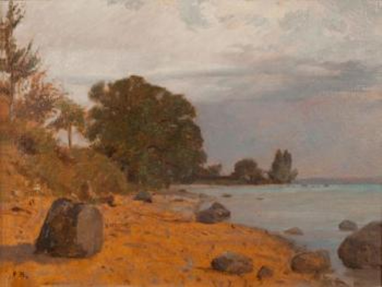 Rivage du lac Léman, côté Savoie, par temps menaçant by François Bocion