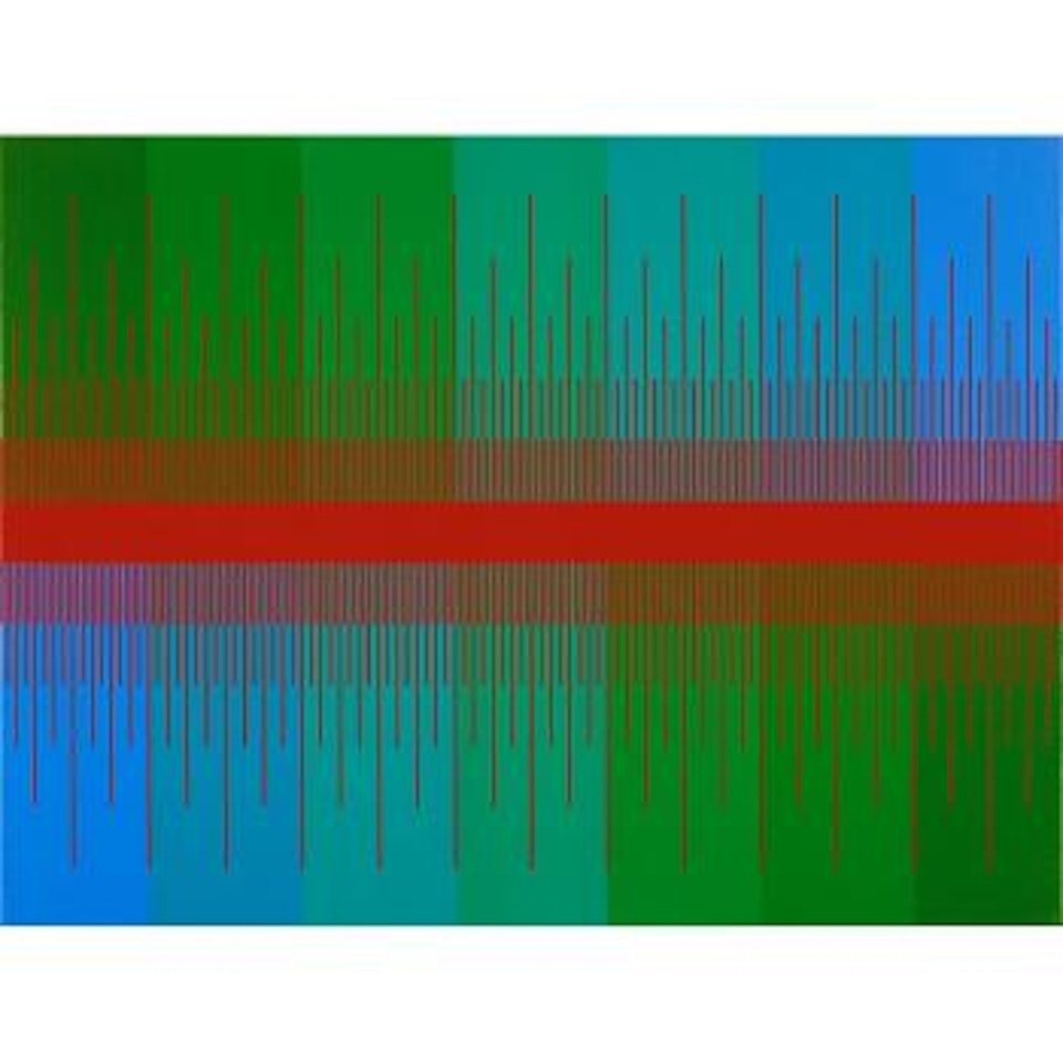 Bisected With Reds No. 492 by Richard Anuszkiewicz