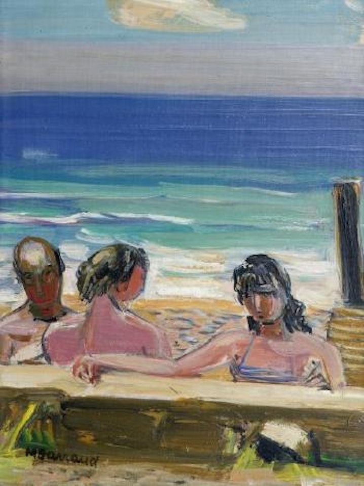 Détente en bord de la mer by Maurice Barraud