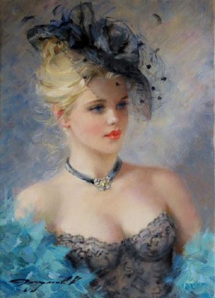 Jeune élégante by Constantin Razoumov