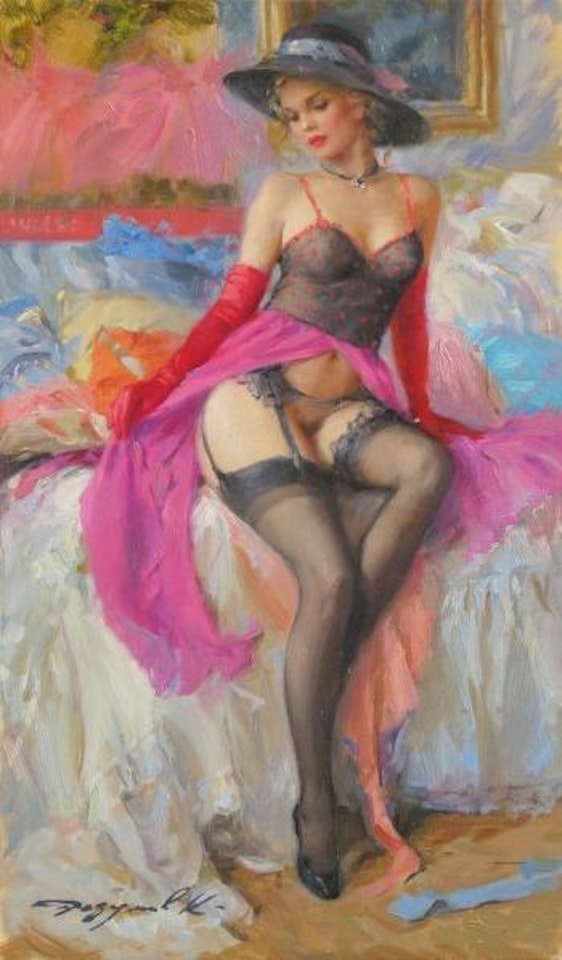 Nu aux bas noirs by Constantin Razoumov