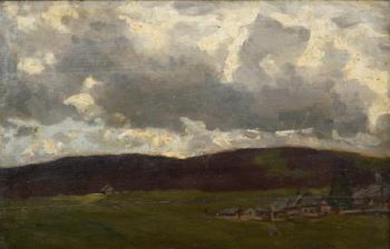 Paysage sous un ciel nuageux by Guglielmo Ciardi