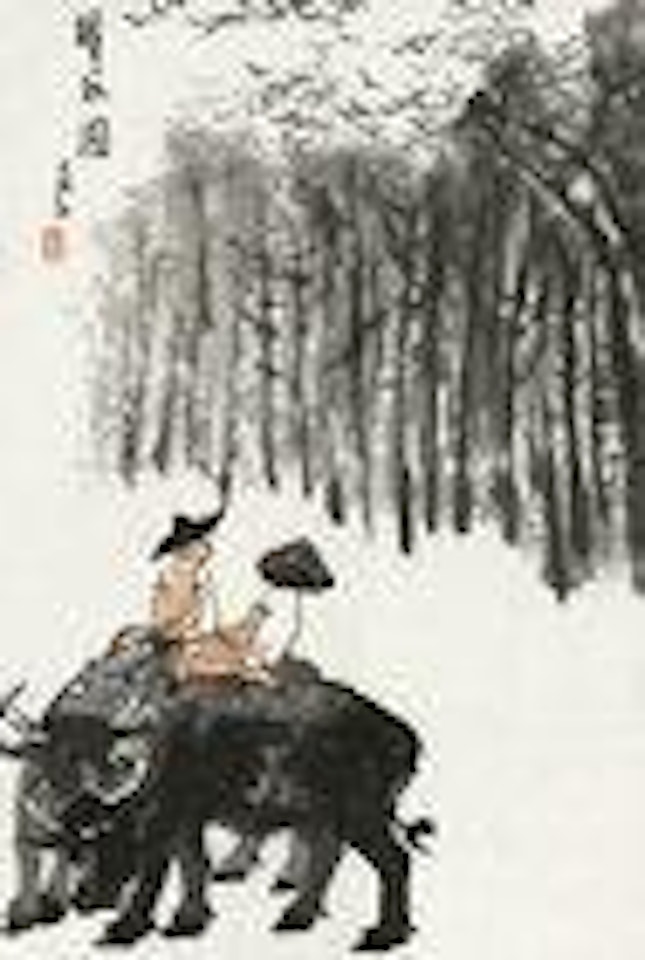 Return Grazing by Li Keran