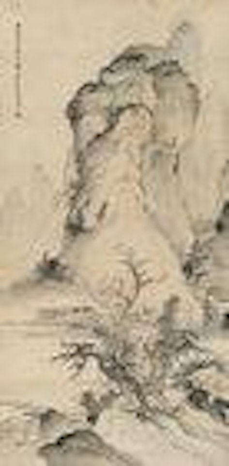 Cottage in Autumn Mountain by He Haixia