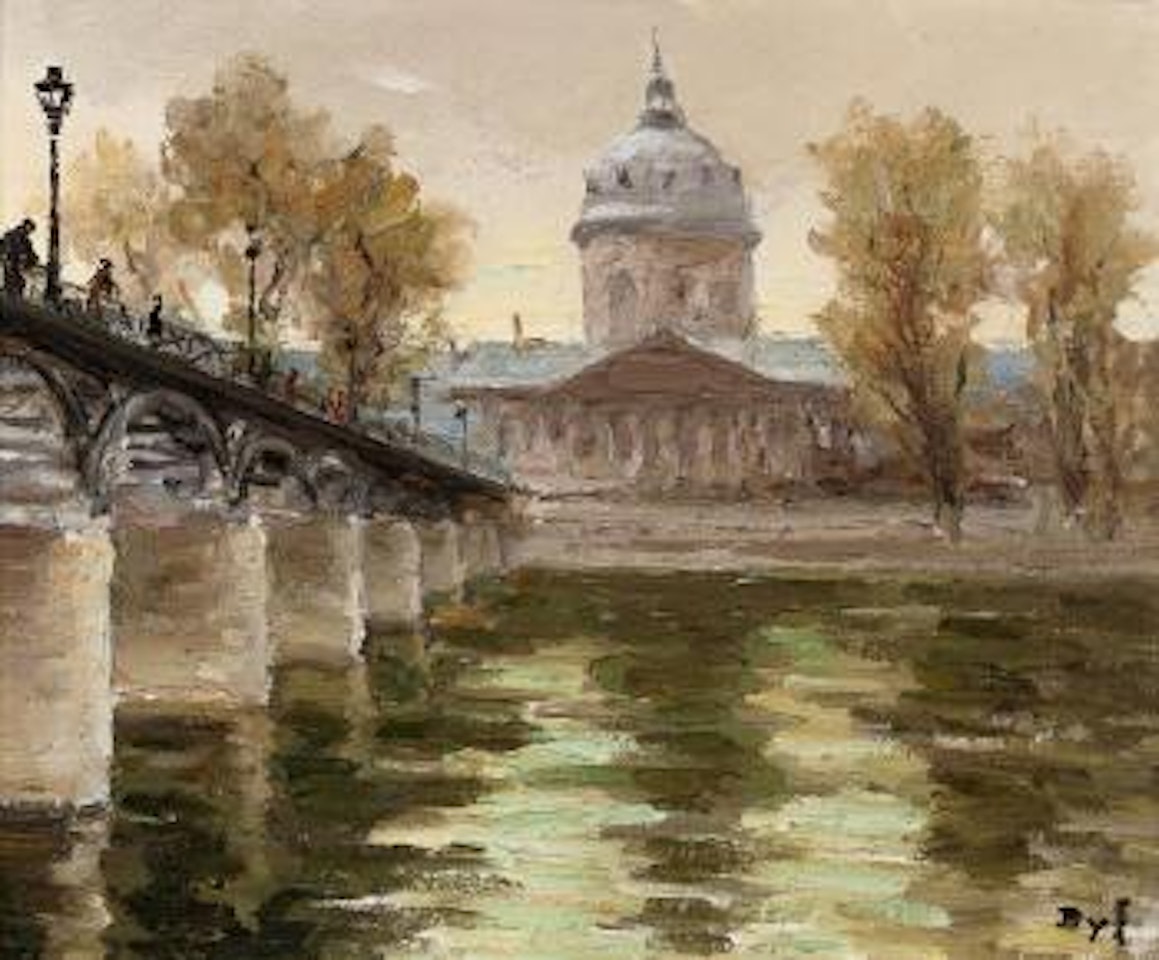 L'Institut et le Pont des Arts by Marcel Dyf