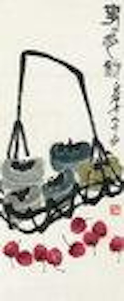 Persimmon and Lychee by Qi Baishi