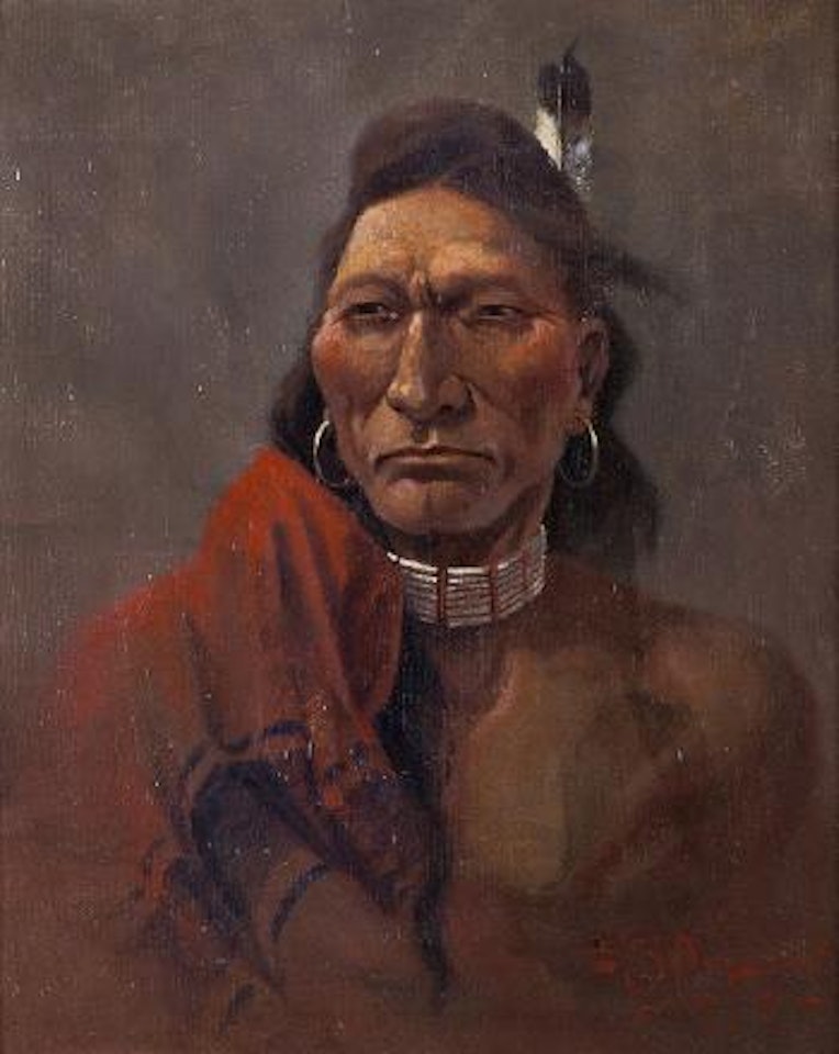Northern Sioux Brave by Edgar S. Paxson