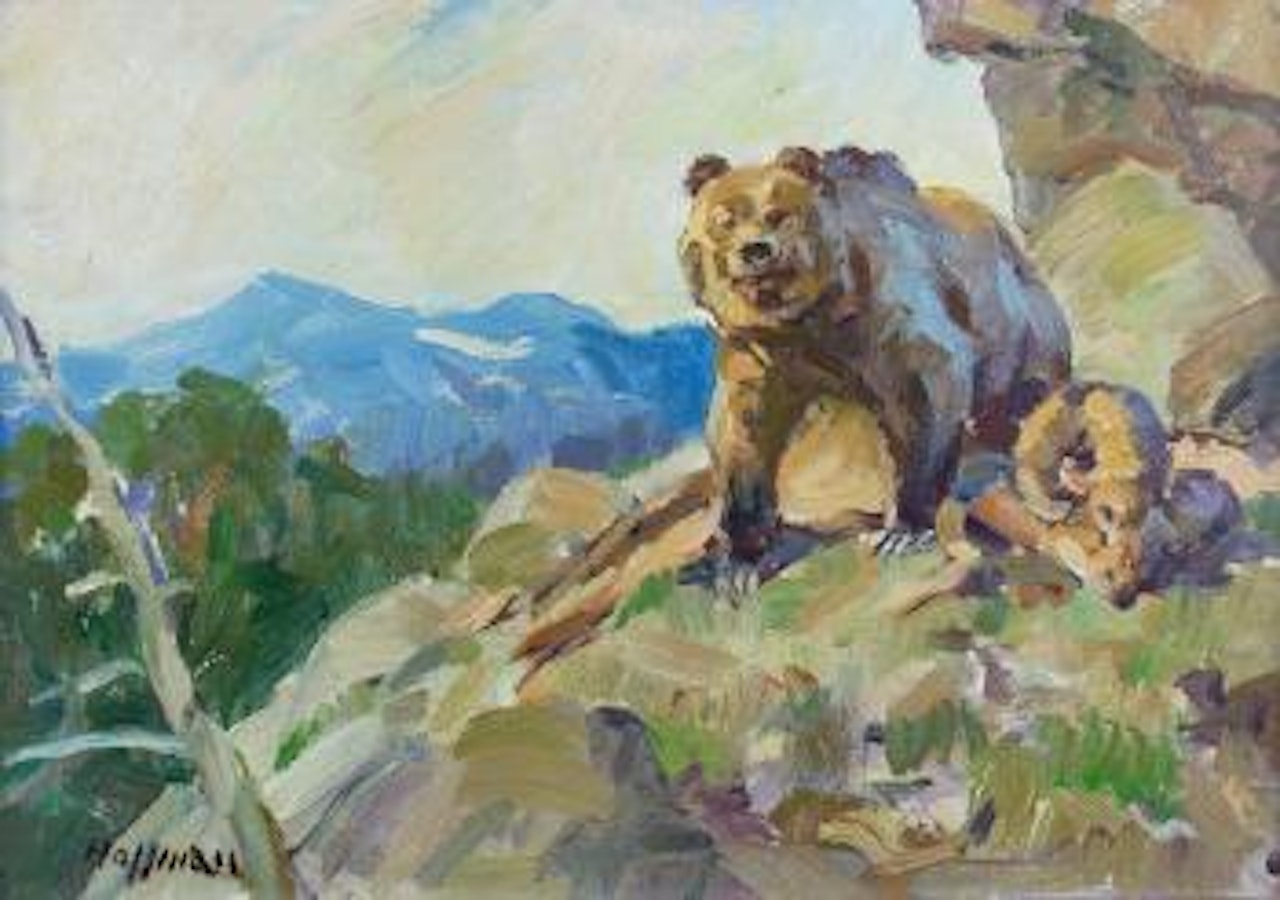Grizzly with Kill by Frank B. Hoffman