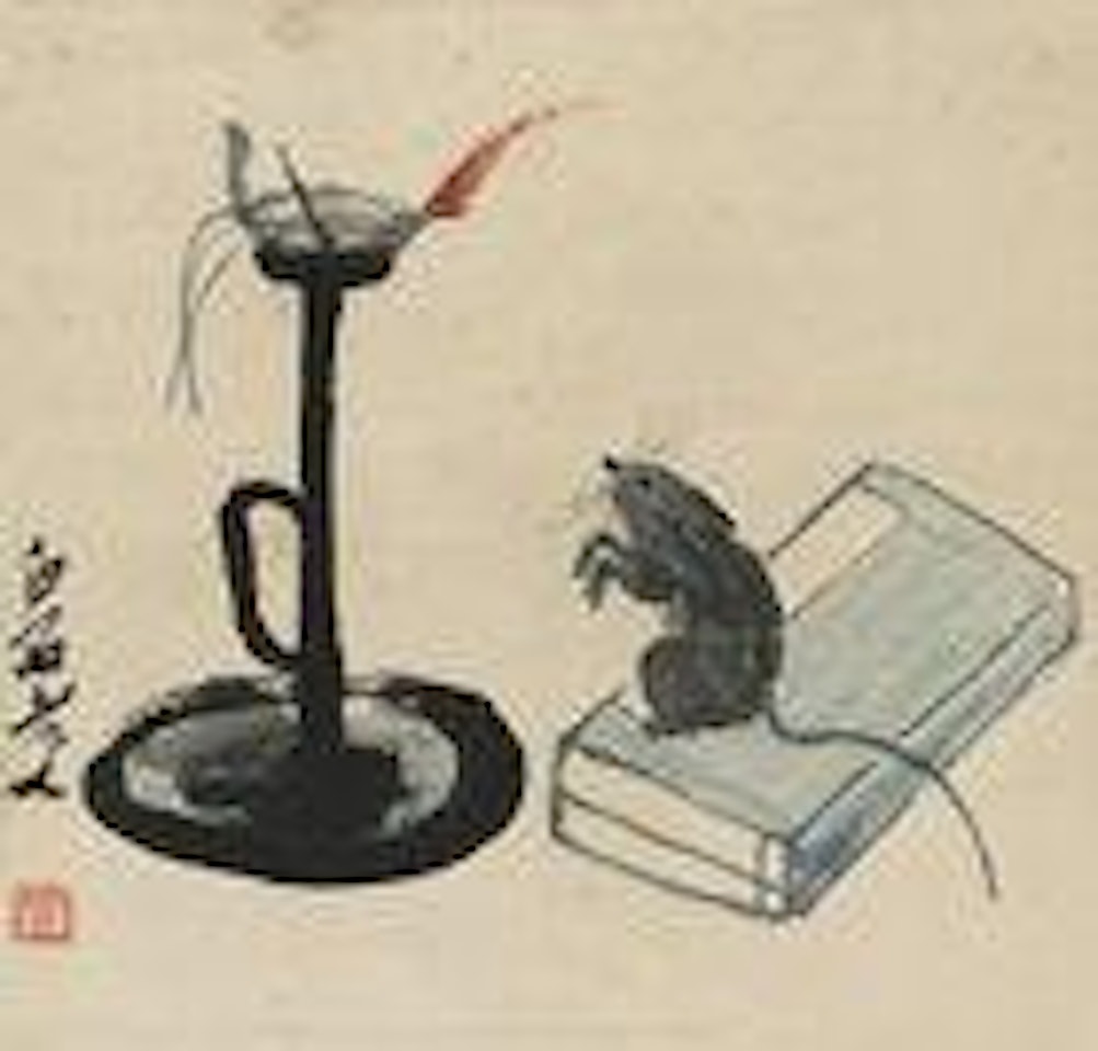 Mice and Lamp by Qi Baishi