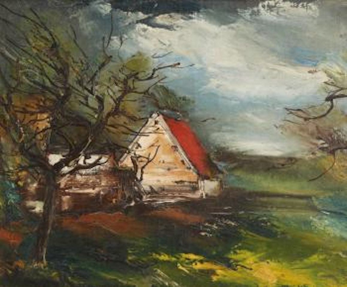 La maison au toit rouge by Maurice de Vlaminck