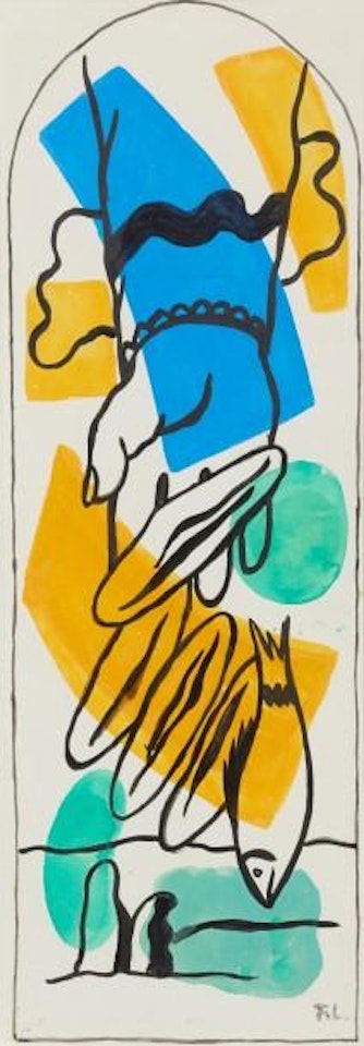 Projet de vitrail maquette pour l’église Courfaivre by Fernand Leger