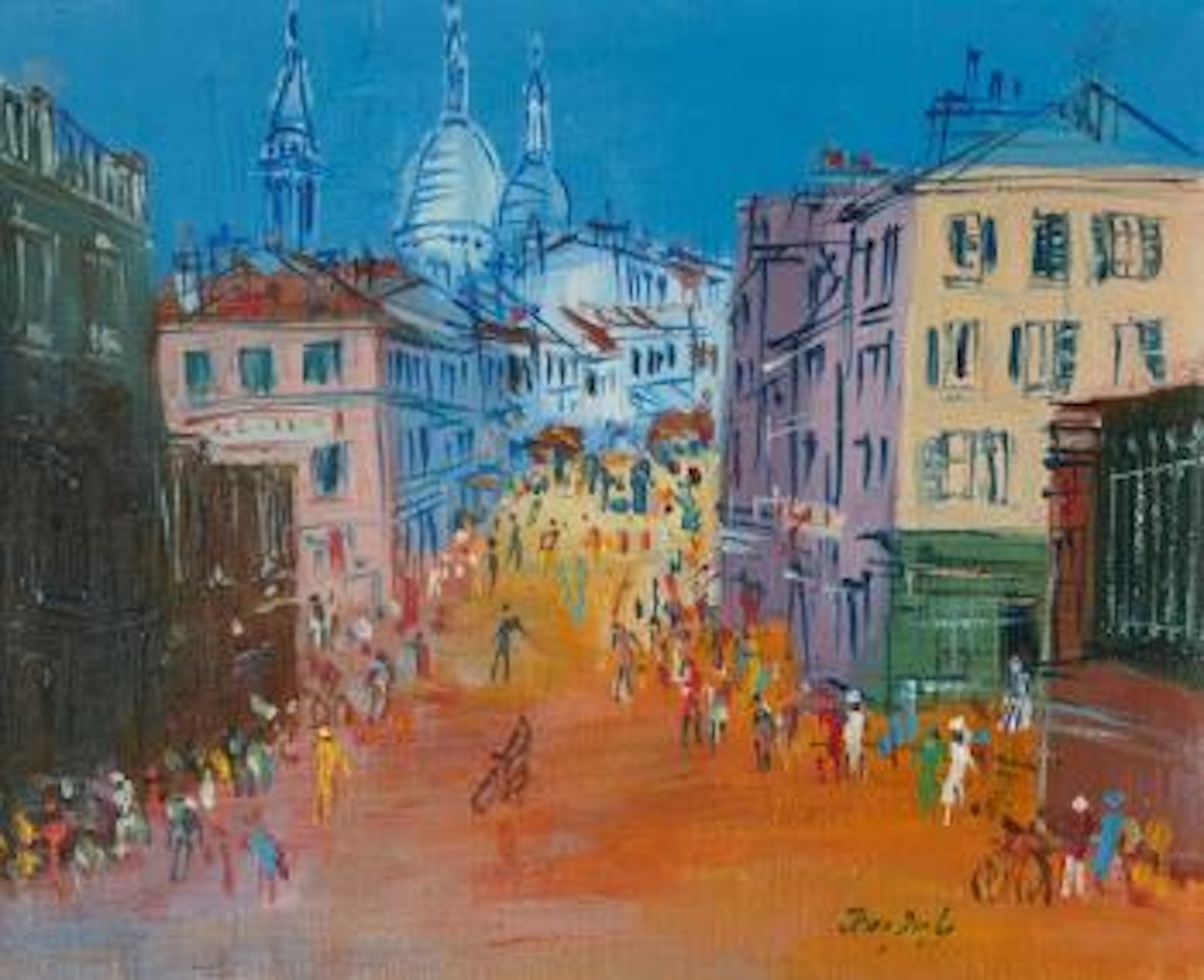 Montmartre, rue Norvins by Jean Dufy