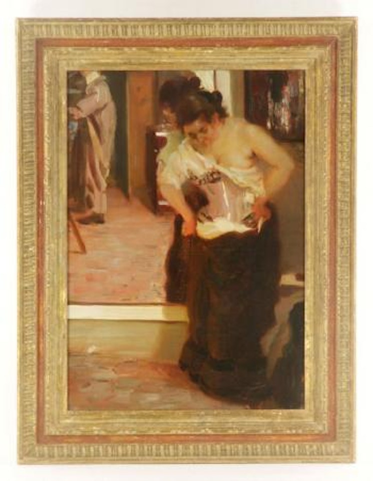 Changing of Her Dress at the Seamstress by Lovis Corinth
