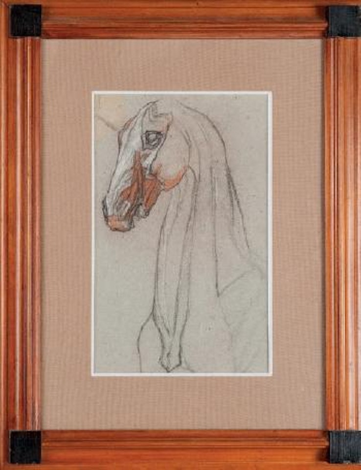 Chevaux au manège by Camille Pissarro