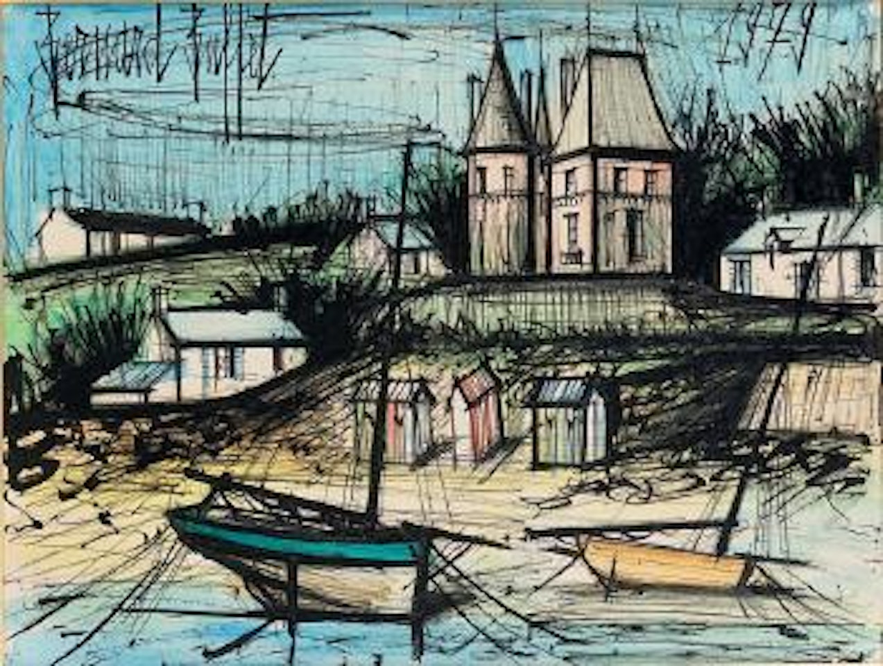 Petit château au bord de la plage by Bernard Buffet