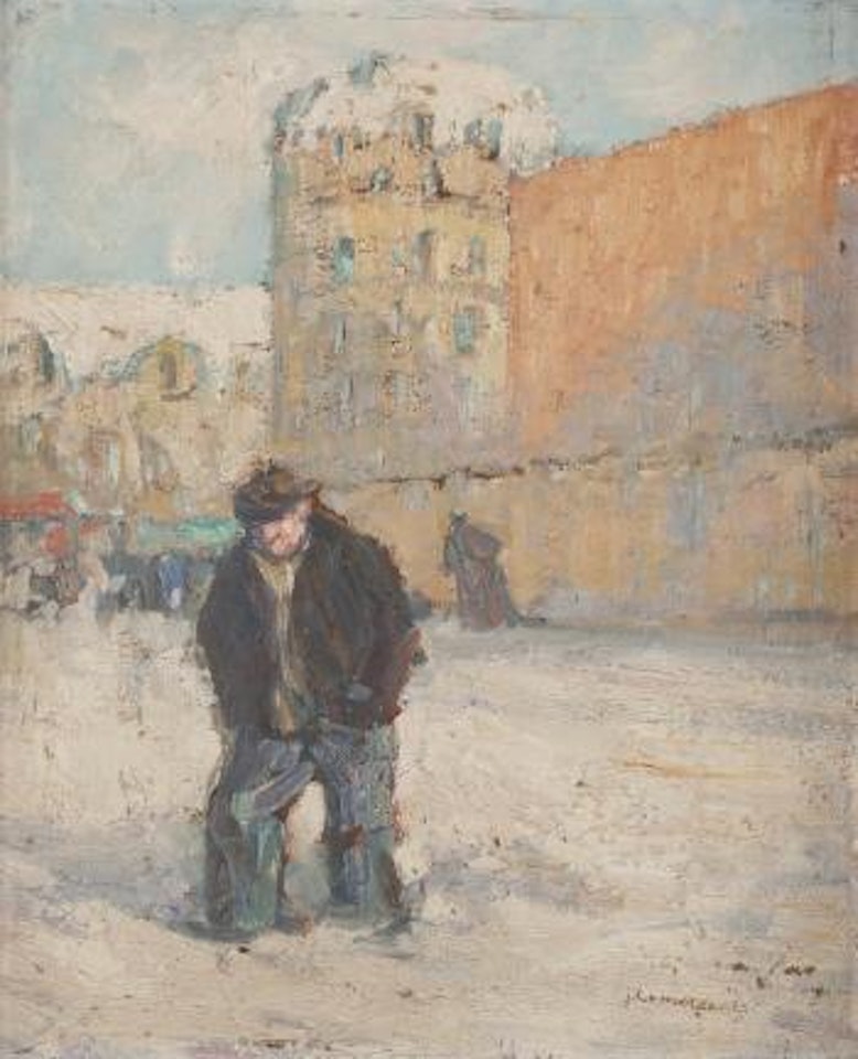 Vieille homme devant la ville by Jean Julien Lemordant