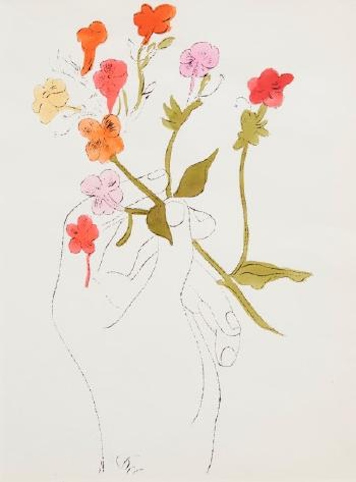 Hand with Flowers, Hand with Carnation by Andy Warhol