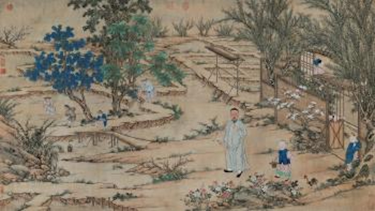 Character and Landscape by Chinese School