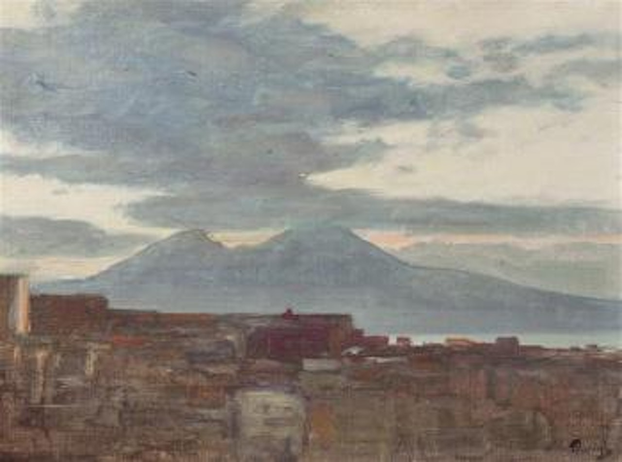Vesuvius at Dawn from Naples by Frederick Judd Waugh