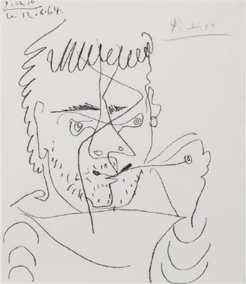 Homage To H.D. Kahnweiler (The Smoker) by Pablo Picasso