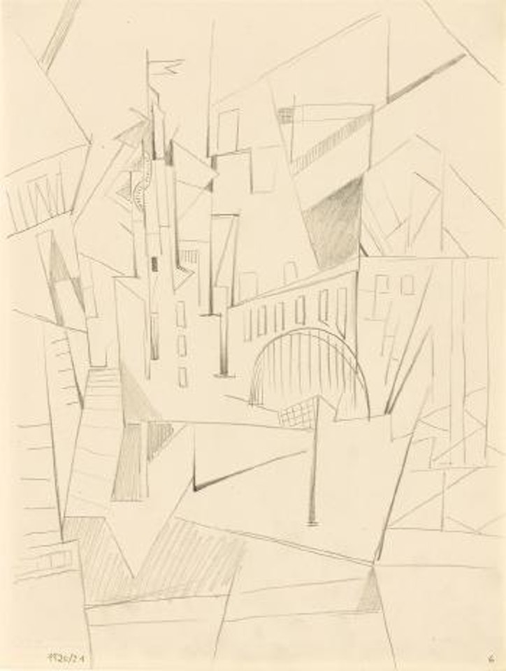Ohne Titel (Stadt) by Walter Dexel