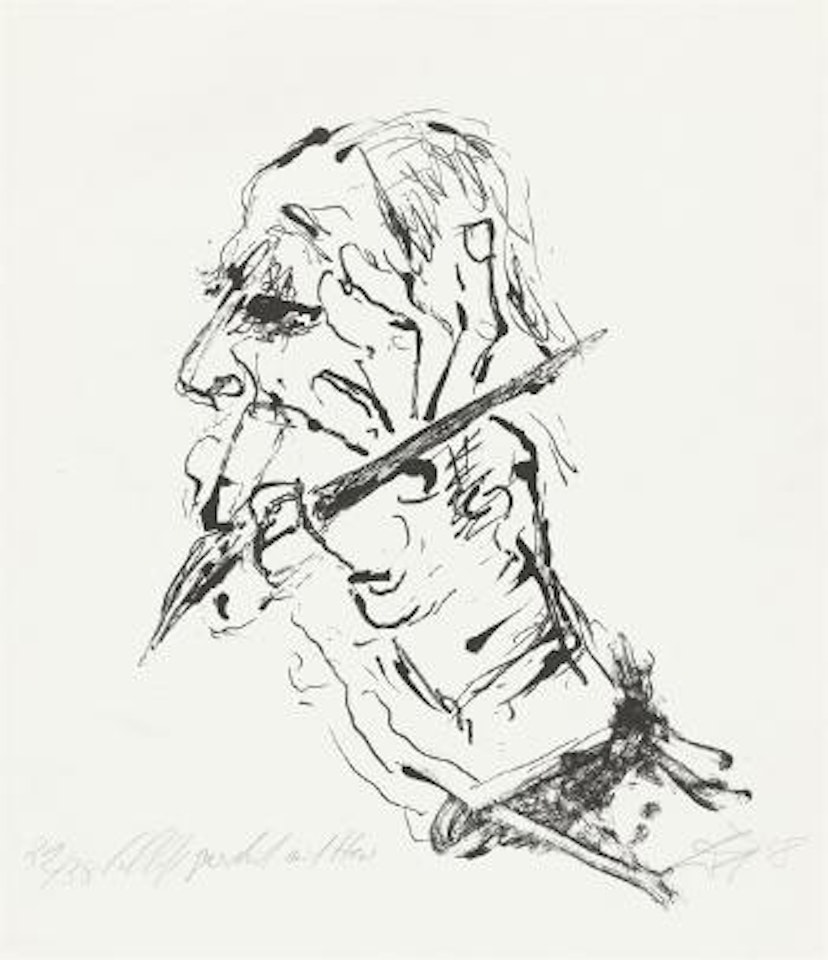 Selbstportrait Mit Hand by Otto Dix