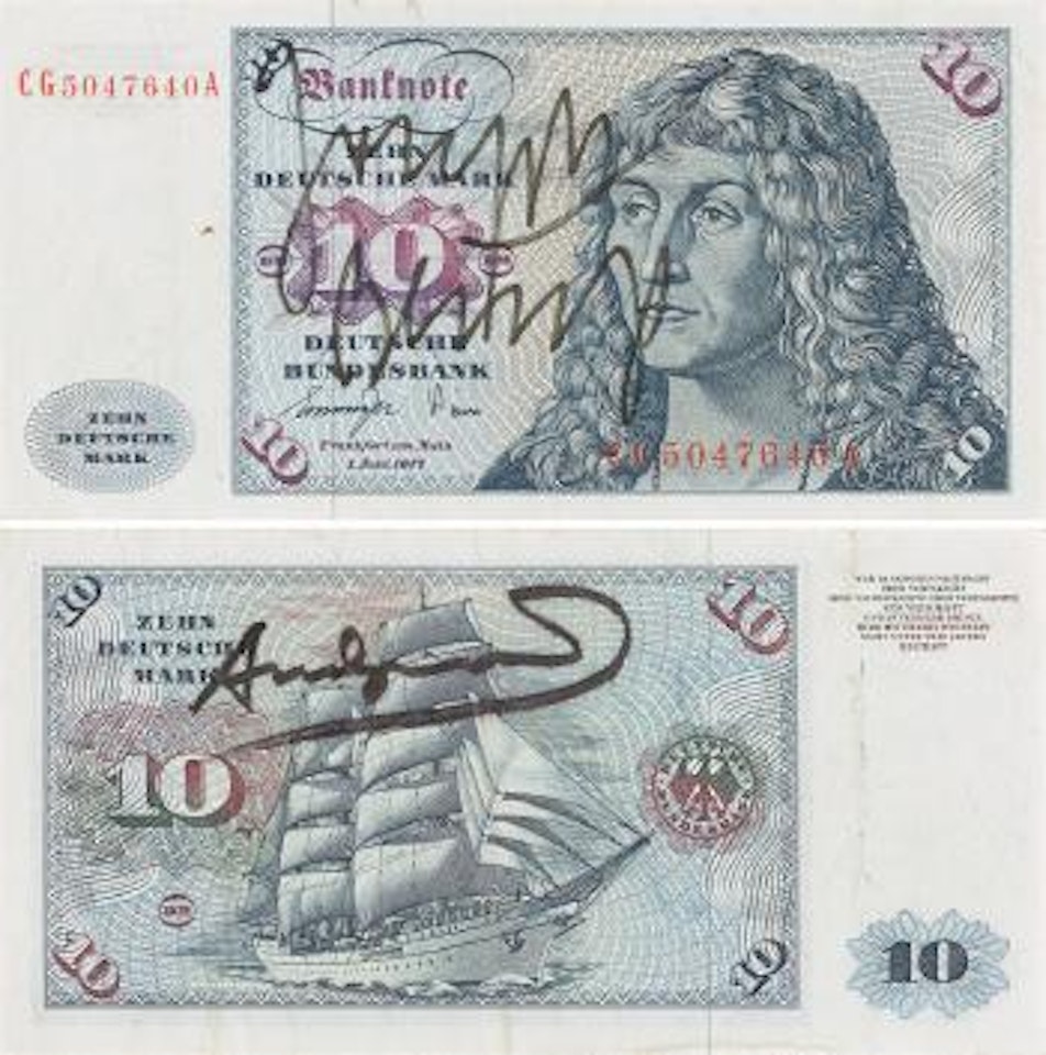 Zehn Deutsche Mark by Joseph Beuys