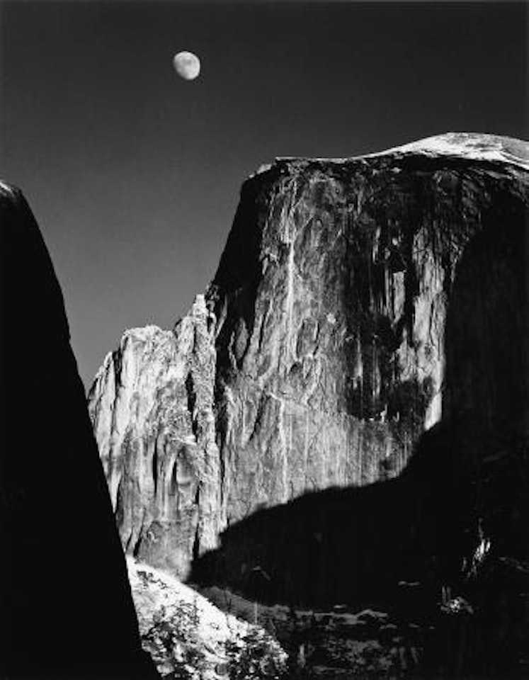 Half Dome and Moon by Ansel Adams