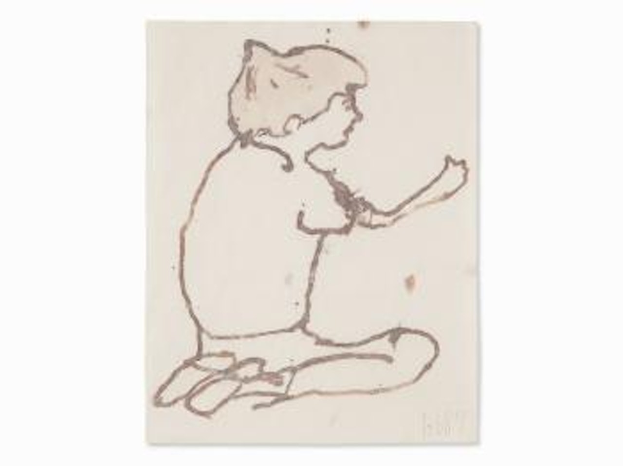 Kneeling Boy by Donald Baechler