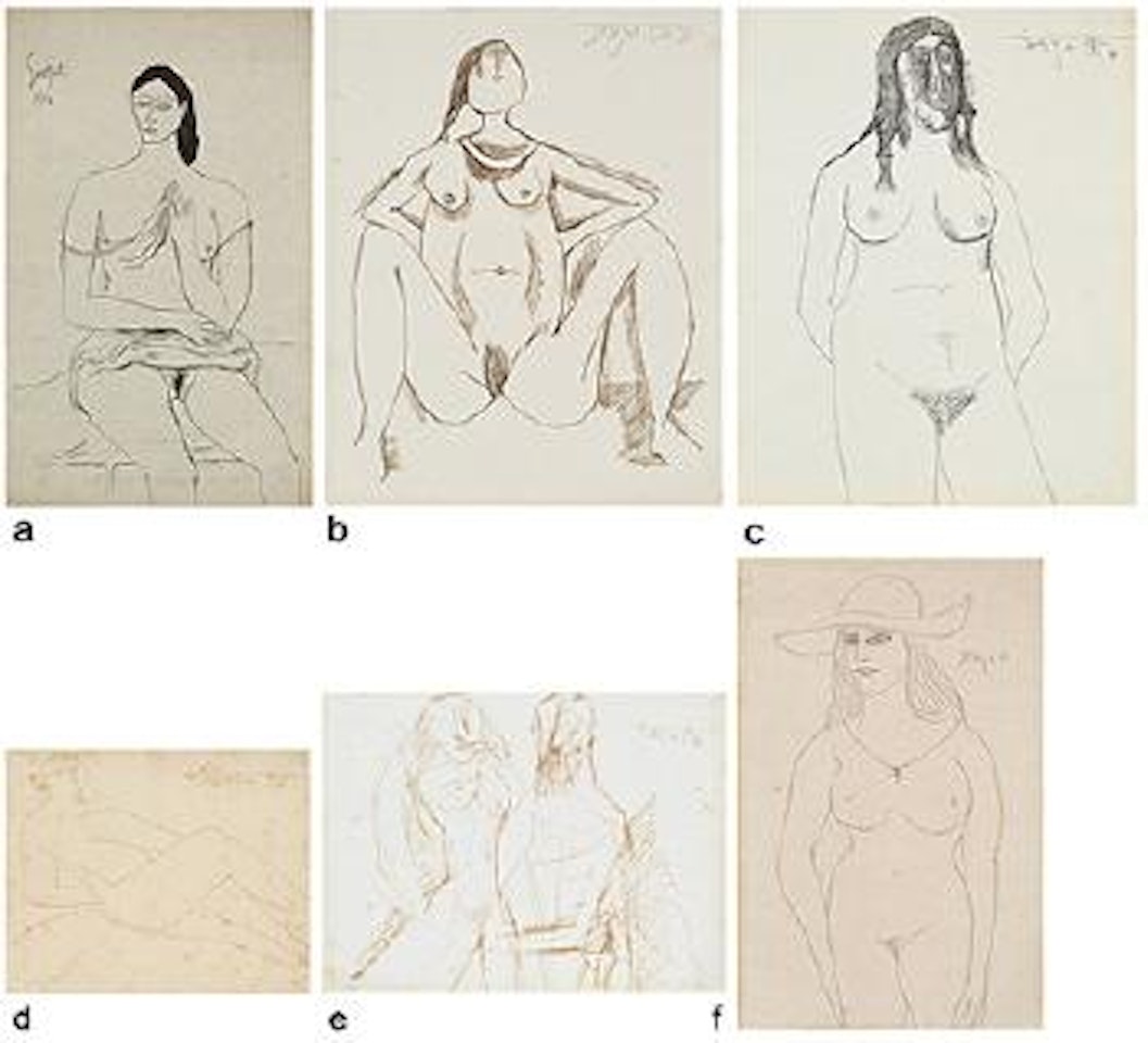 Untitled; Untitled; Untitled; Untitled; Untitled; Untitled by Francis Newton Souza