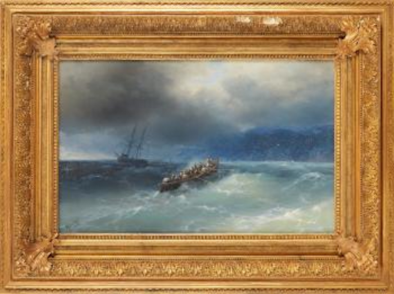 Storm over the black sea by Ivan Konstantinovich Aivazovsky