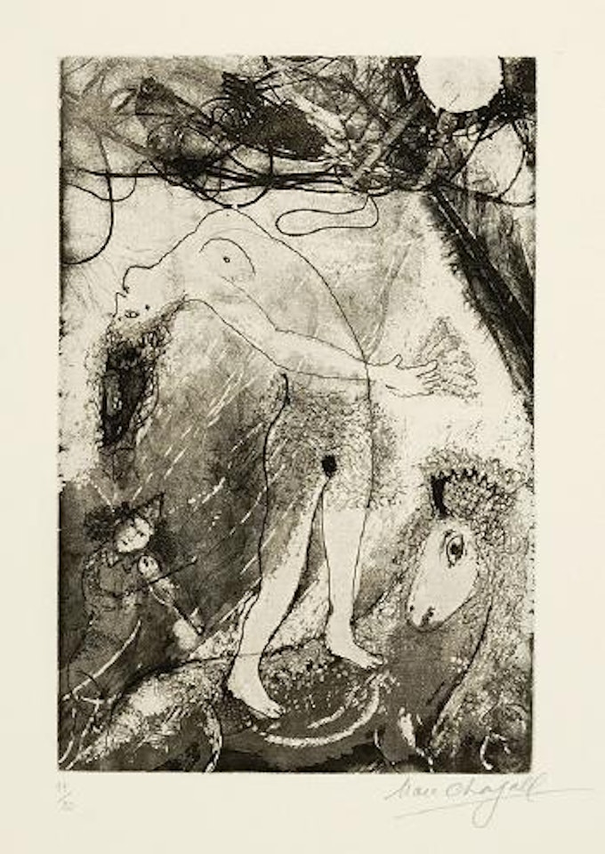 L'Écuyère et le violoniste by Marc Chagall