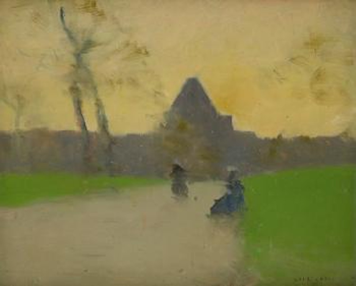 Parkansicht mit Figuren by Luigi Loir