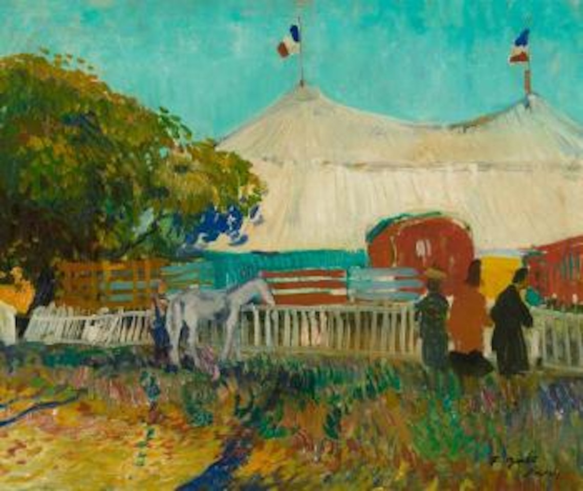 Attente devant l’entrée du cirque by François Gall