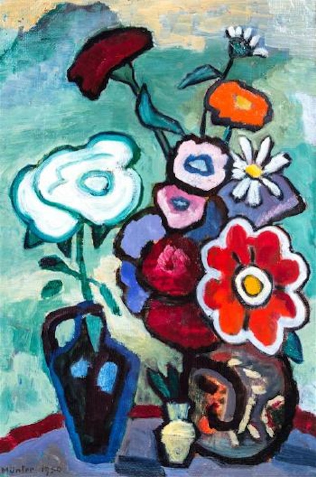 Blumen mit weisser rose II by Gabriele Münter