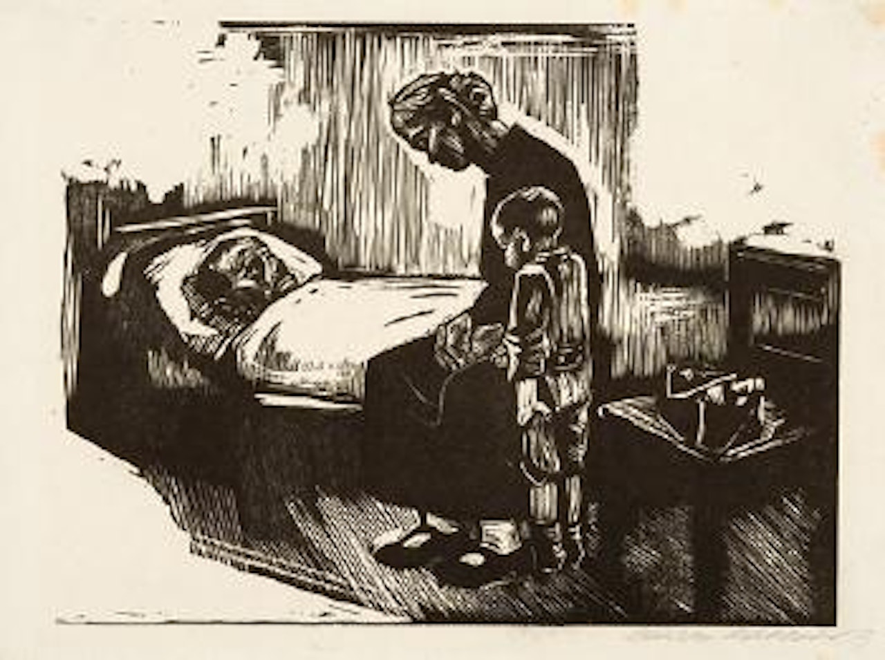 Besuch im Krankenhaus by Kathe Kollwitz