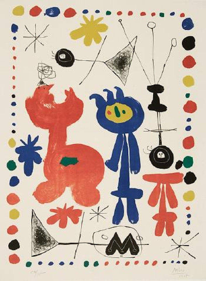 Personnage et oiseau by Joan Miró