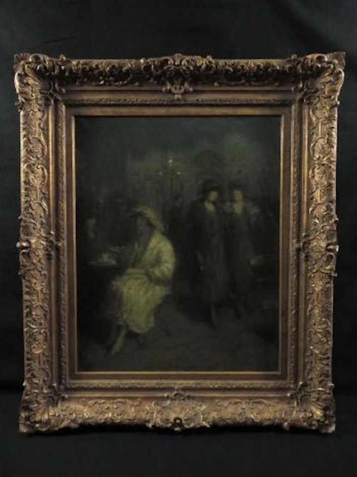 Café scene w/ women by Hendrik Heyligers