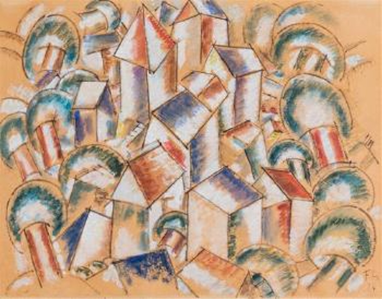 Paysage village by Fernand Leger