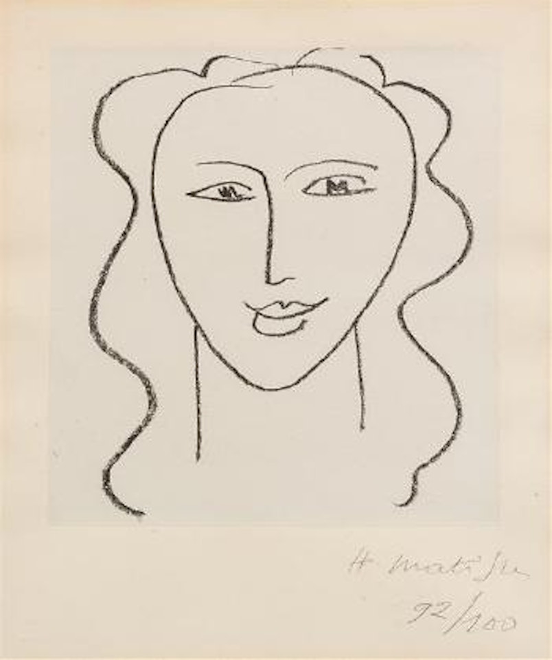 Etude pour Visage-La Vierge, Chapelle de Vence by Henri Matisse