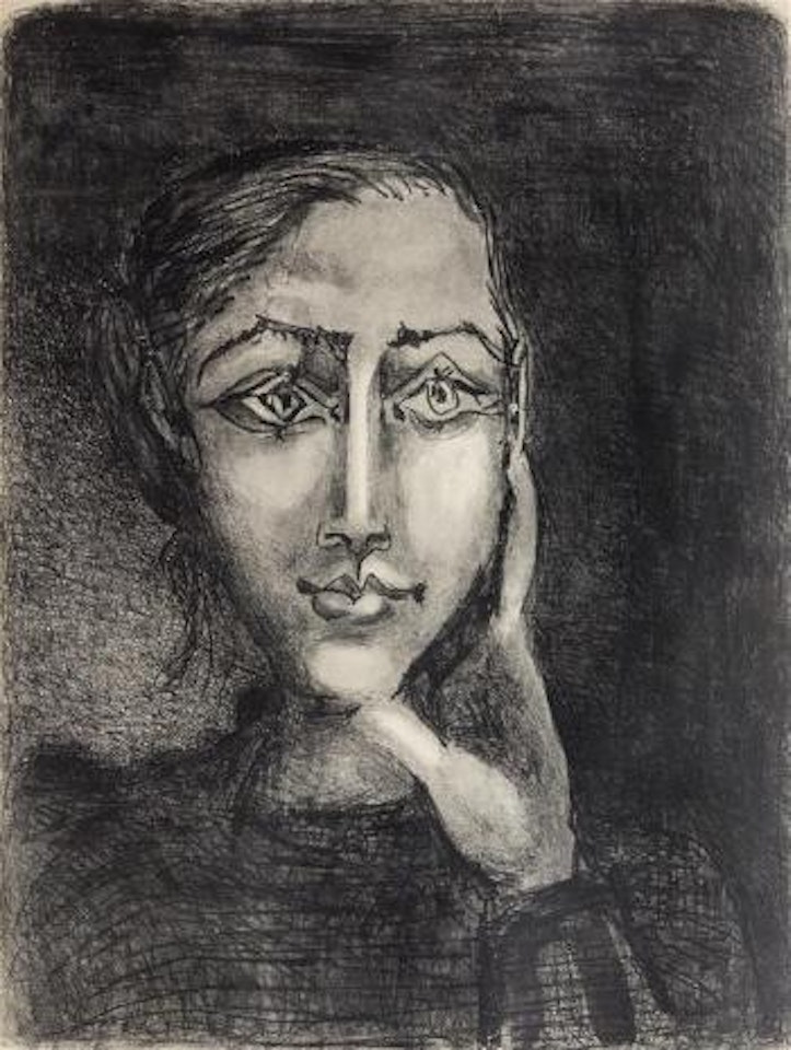 Francoise sur fond gris by Pablo Picasso