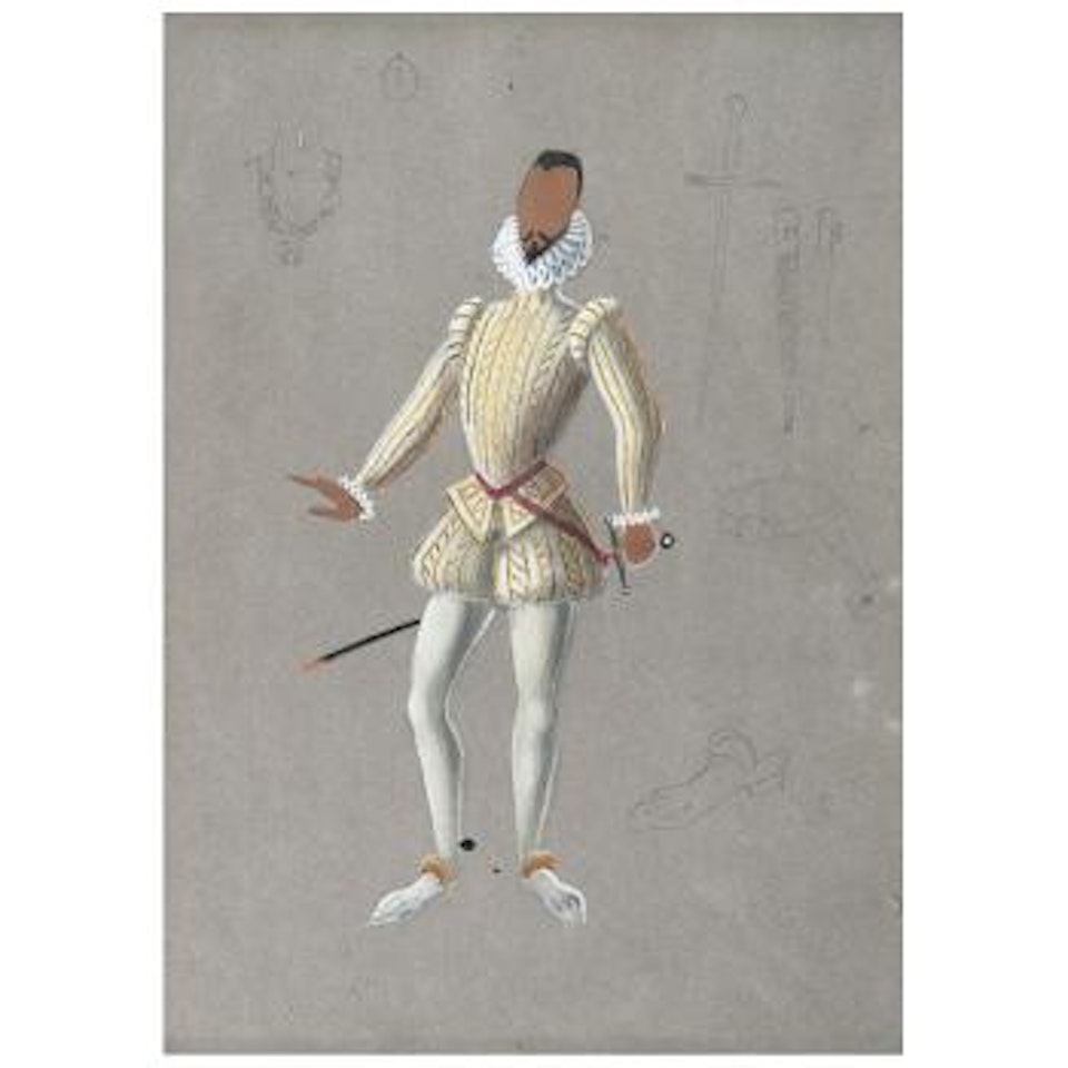 Vestuario del rey para el ballet Romance by Miguel Covarrubias