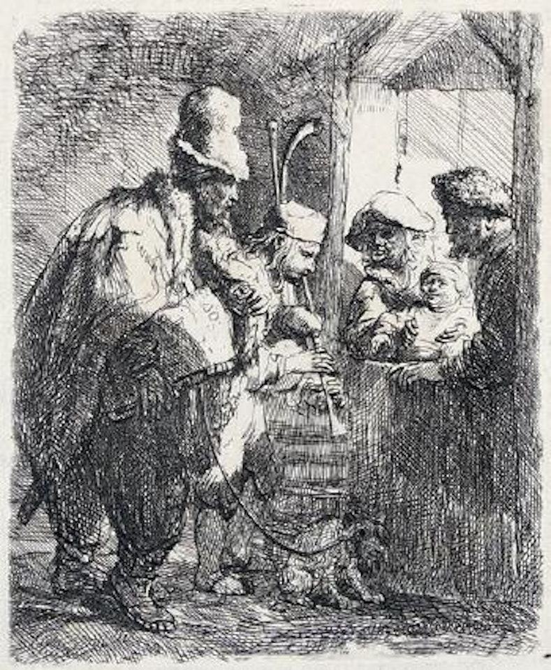 Die Wandernden Musikanten by Attributed to Rembrandt Harmensz van Rijn